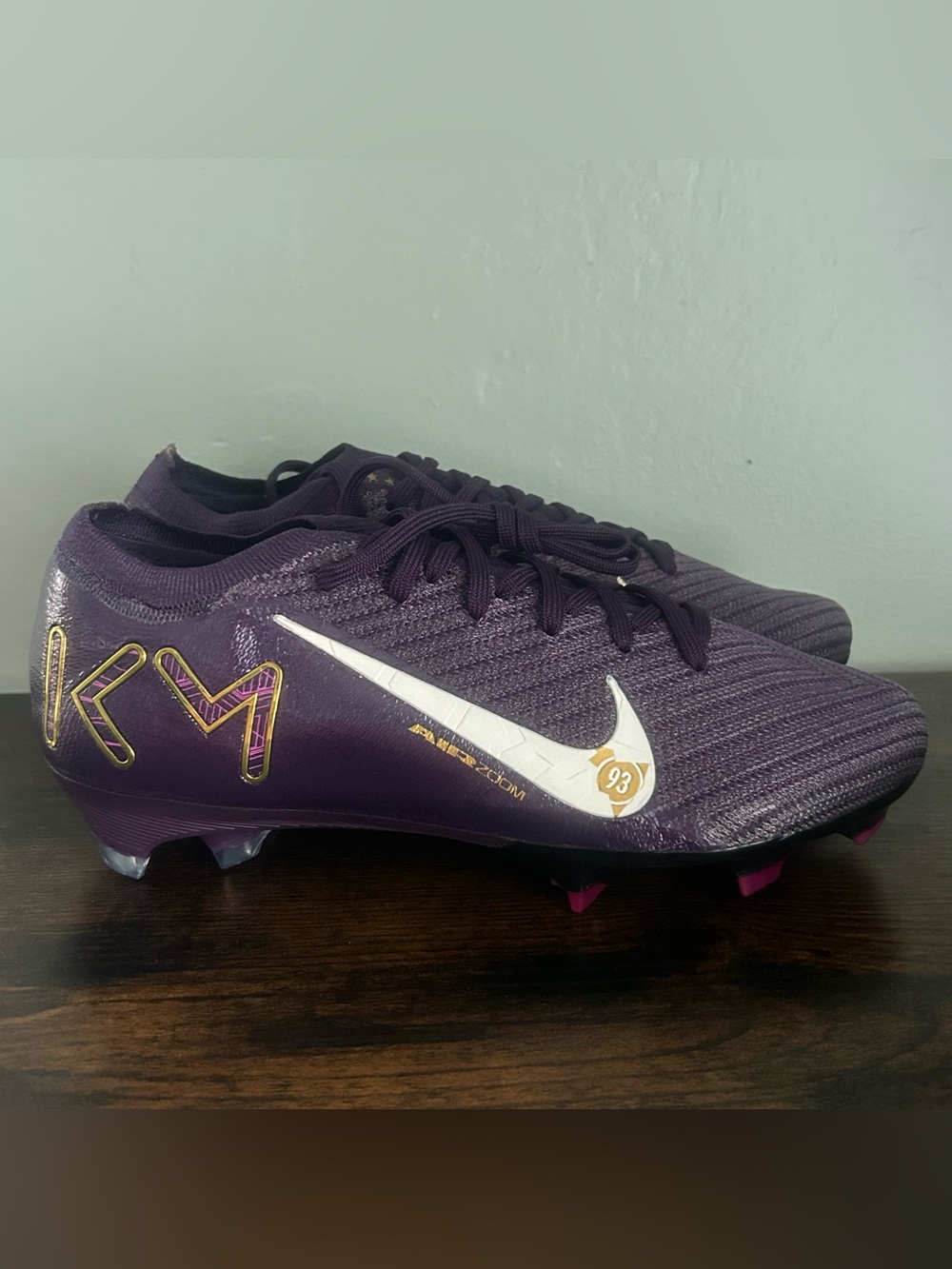 Nike Zoom Vapor 16 Elite FG “Kylian Mbappe” Cleats Men’s Size 5.5 FQ8683-500